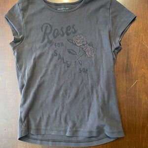 American Eagle Outfitters Dark Gray Tee